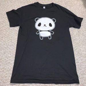 super cute panda black tshirt size S